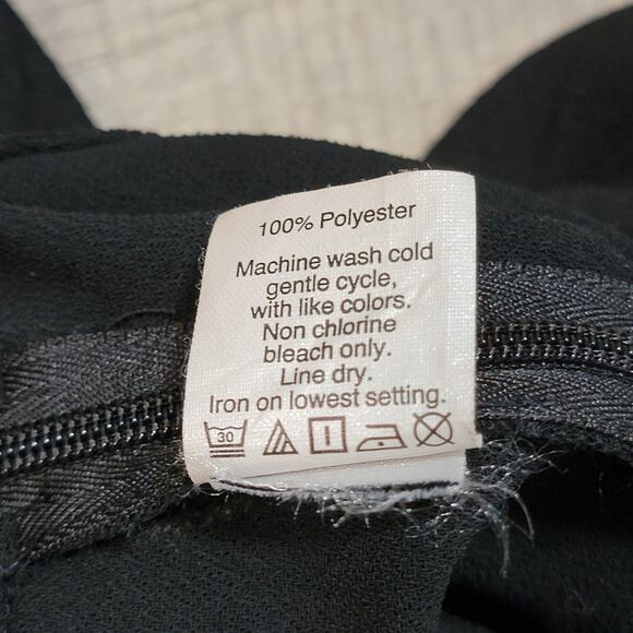 Madewell Size 12 Gramercy Wide Leg Pants Black Ankle Cropped Boho Trouser - Picture 7 of 12